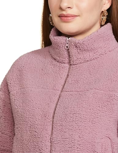 Image of Qube By Fort Collins Women's Women's Crop Fur Jacket - Trendy Winter Wear for a Chic Look