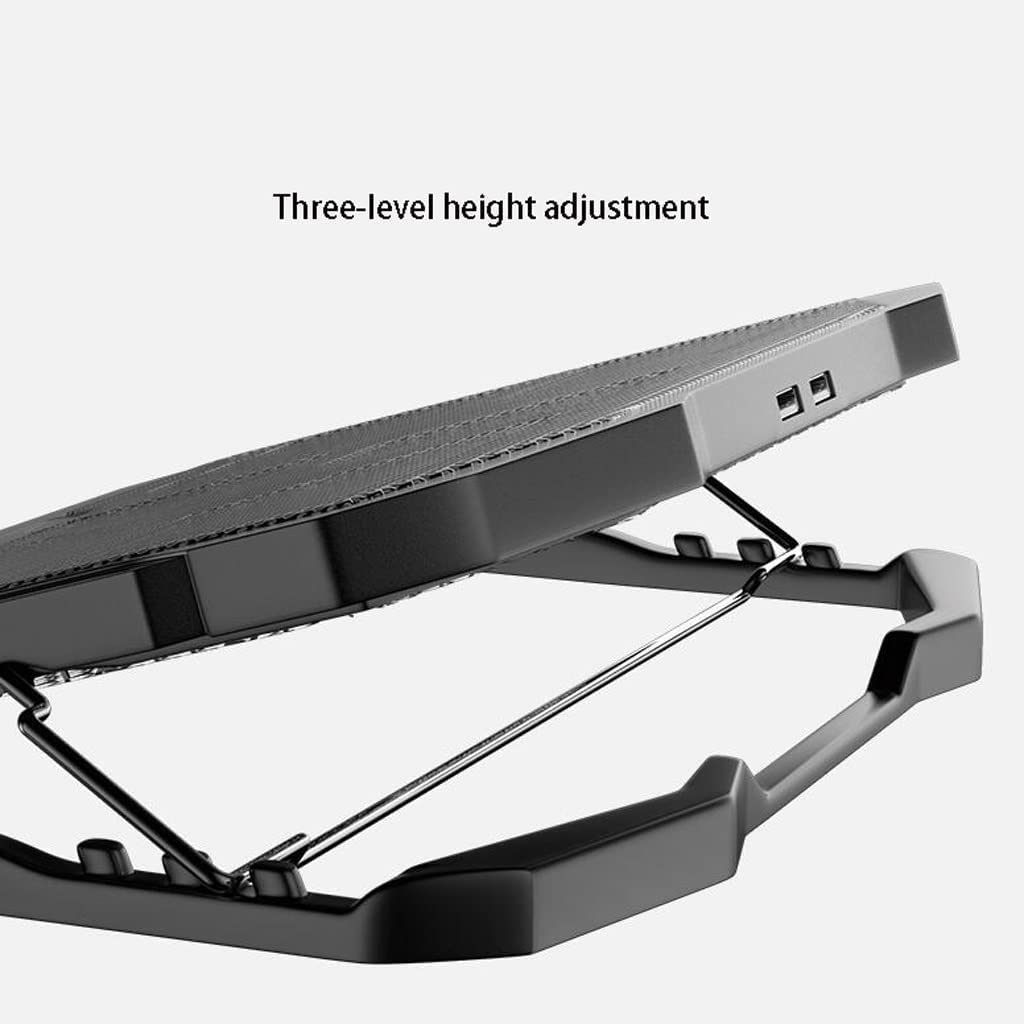 Chłodziarka do Laptopa Przenośny Podkładka Chłodząca Do Laptopa Z 3 Regulowanymi Wysokościami, Dwoma Wentylatorami I 2 Portami USB Odpowiednia Do Laptopów 12"-17" Stojak na Wentylator do Laptopa