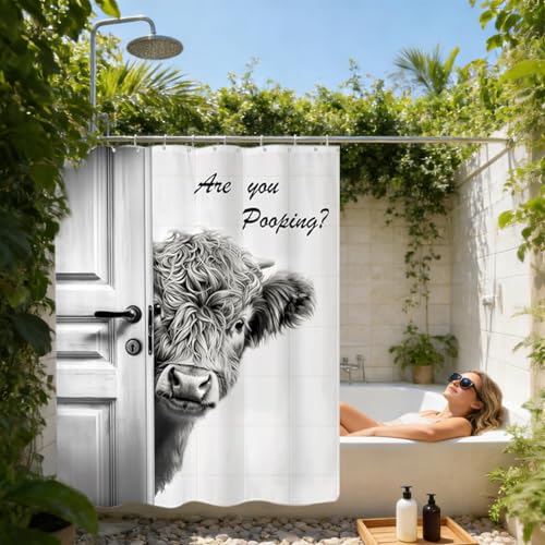 Rideau de douche étanche style rustique pour stopper l'eau du bain - 3