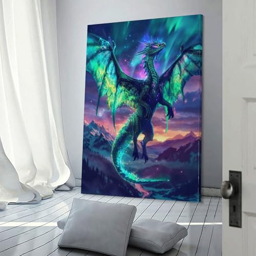 Poster Aurora Seraphim Dragon pour embellir un mur vide decoration interieur retro chic