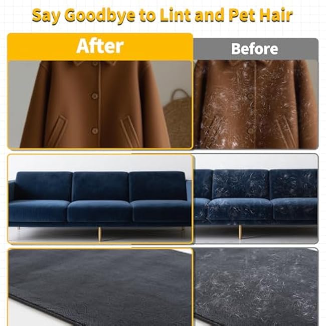 Pet Hair Removal Glove for Dogs & Cats, Newly Upgraded Reusable Electrostatic Pet Hair Gloves, Pet Hair Remover Tool for Clothing, Couch, Carpet, Car Seat-sjKihZ2G