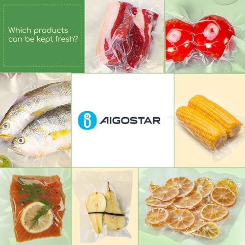 Aigostar - Rollos de Bolsas para Envasar al Vacío. Pack de 6 Rollos de 20x300 cm y 28x300 cm, Sin BPA. Bolsas de Envasado al Vacío para Alimentos, Resistentes. Aptas para Máquinas de Envasado al Vacío - imagen 6