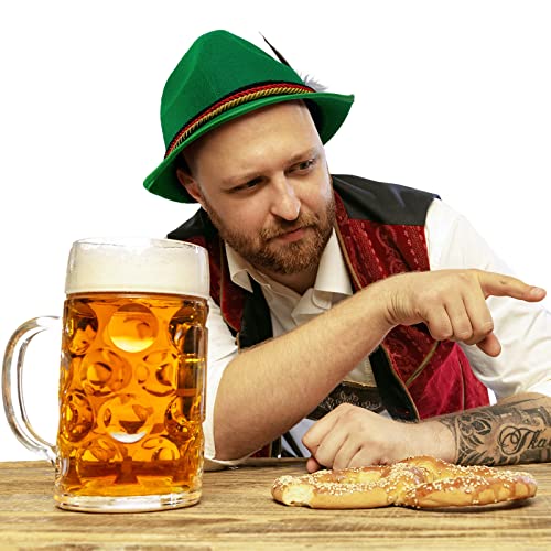 Image of Funtery 6 Pcs Oktoberfest Hats for Men German Hats Felt Bavarian Costume Accessories for Adults Unisex Party