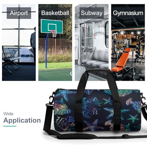 Sac de sport bleu étoile de mer sac de voyage 45cm