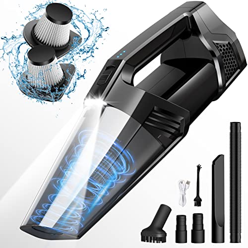 Blestan Handheld Vacuum Cordless Car Vacuum with LED Light, 9000PA Hand Vacuum Portable Mini Vacuum, Hand Held Vacuum Cleaner with 2 Vacuum Filters, Black Blestan Handheld Vacuum Cordless Car Vacuum with LED Light, 9000PA Hand Vacuum Portable Mini Vacuum, Hand Held Vacuum Cleaner with 2 Vacuum Filters, Black