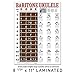 Laminated Baritone Ukulele Fretboard & Chord Chart Easy Instructional Poster Bari Uke Notebook 8.5
