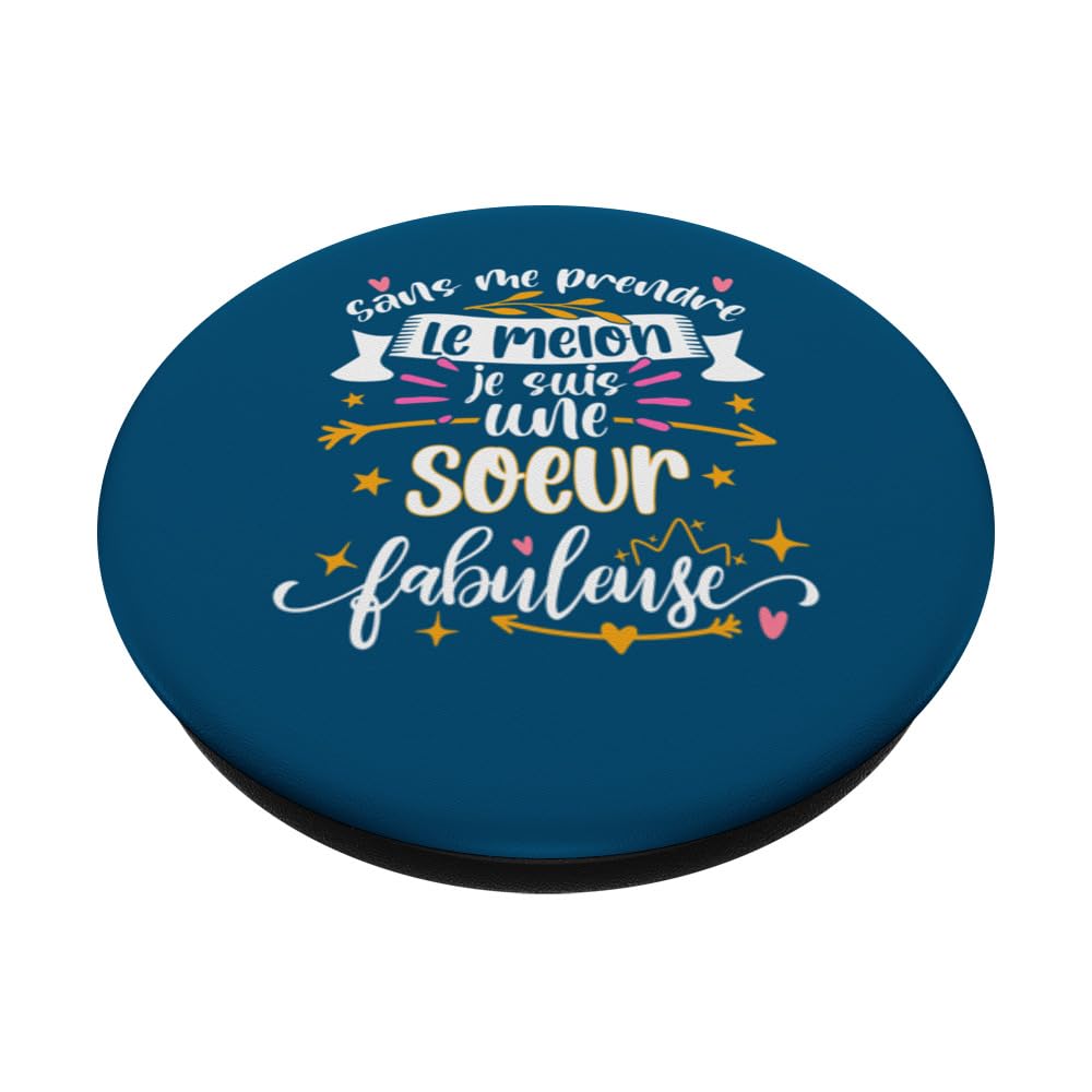 Une Soeur Fabuleuse Femme Naissance Anniversaire Sa Soeur PopSockets Swappable PopGrip, Black - Image 2