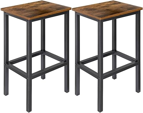 Taburetes de bar de 25.7 pulgadas de alto, paquete de 2 taburetes de altura de mostrador con reposapiés para cocina, comedor, sala de estar, sala de