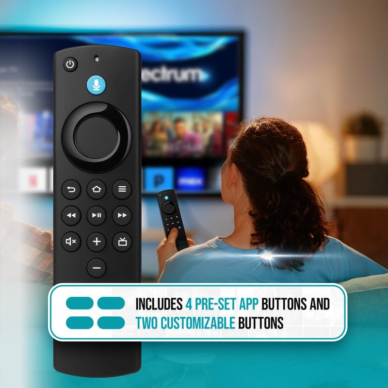 Image of Voice Remote Replacement Control Compatible with All FireSeries, for Stick 4K Max /4K (1st /2nd Gen) & All Fire-TCL TVs Cube, TVs Stick (2nd /3rd Gen) /Lite /QLED, and Insignia Pioneer HD Omni Series