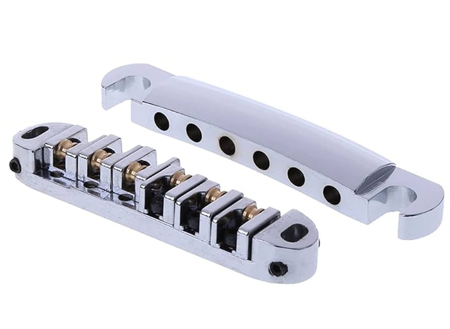 ABR-1 Bridge Tune O Matic ブリッジ TUSQ サドル USA ABR-1 Tune-o-Matic Bridge w/ nylon saddles - Nickel
