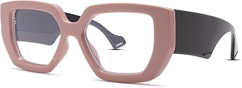 Miniatura 6 de Gafas de luz azul de marco grueso para mujeres y hombres, anteojos cuadrados de moda para juegos de computadora con lente transparente