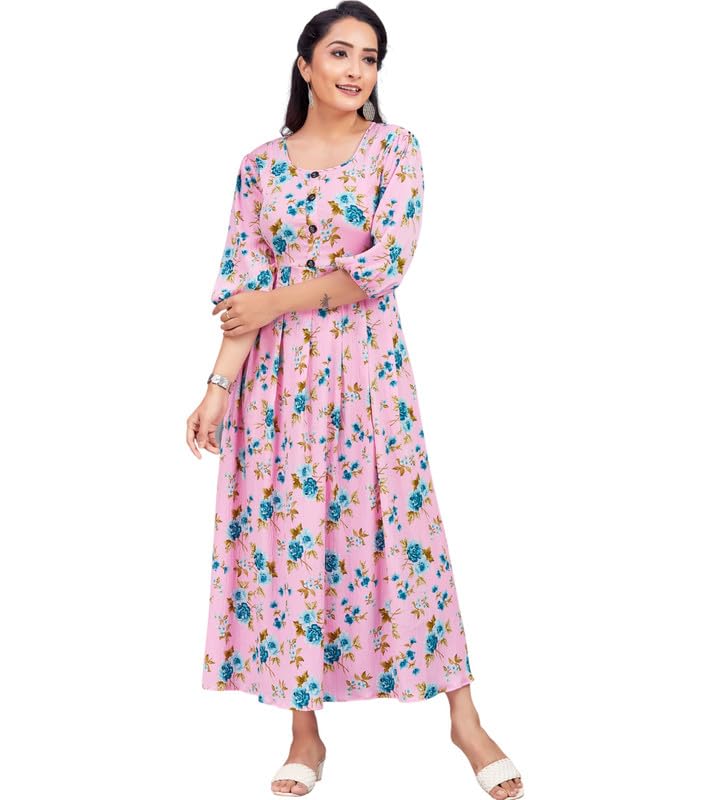 Image of Polyester Floral Regular Women Kurta