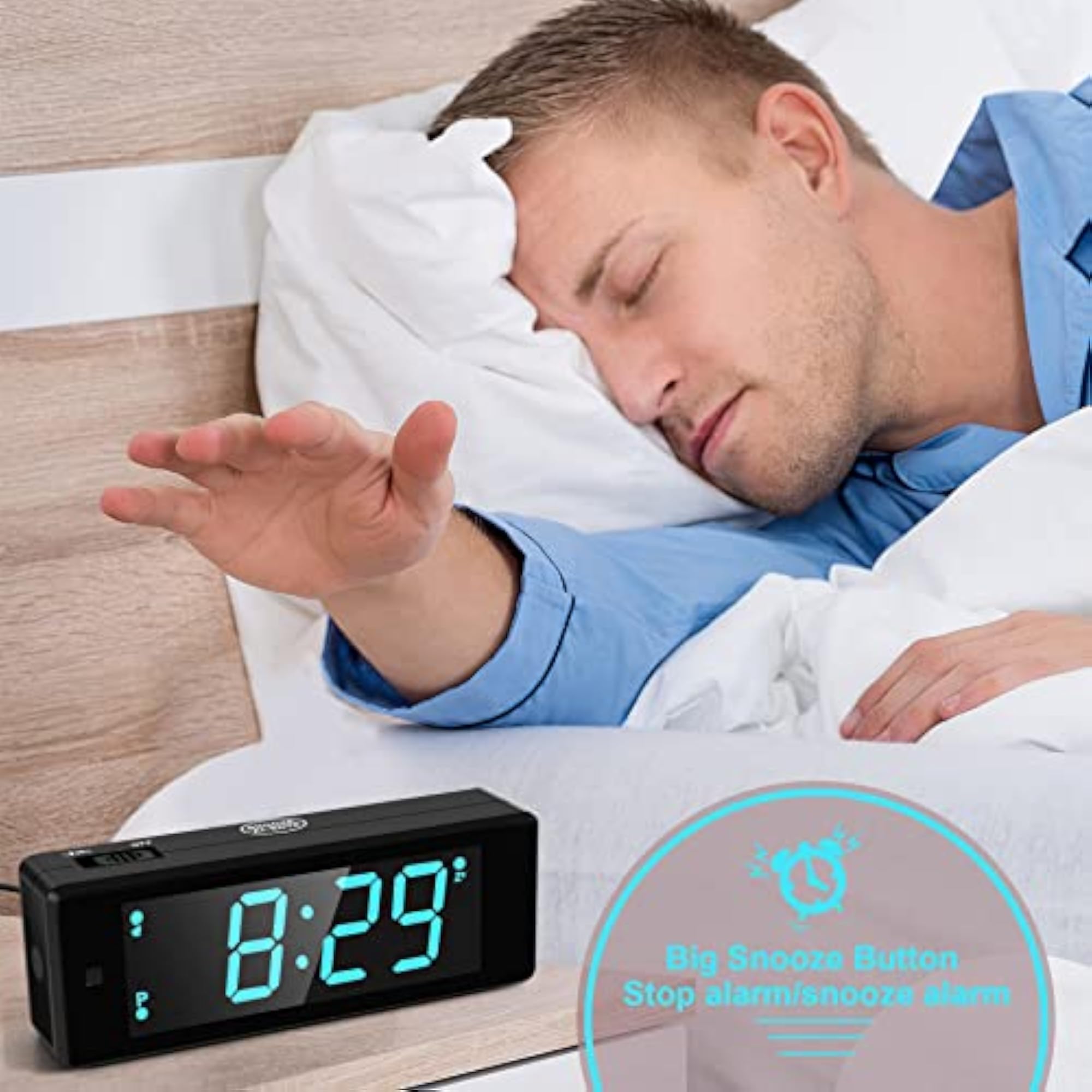 Digital Alarm Clock with Upgraded LED Display