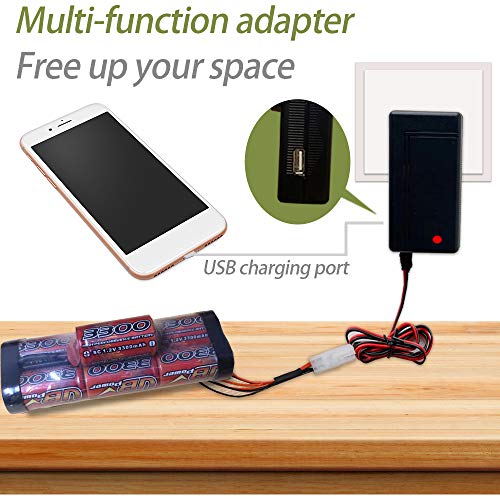 Sourcingpower 7.2V 8.4V 9.6V Rc Battery Charger With Traxxas And Standard Tamiya Mini Tamiya Crocodile Clip Adapter Hobbies For 3~8S Nimh Battery Packs,Rc Helicopters,Rc Car, Airsoft Gun,Usb #TOP2