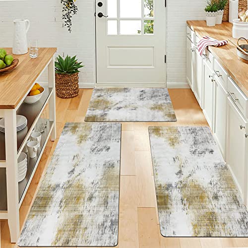 Pauwer Farmhouse Kitchen Rugs Sets Of 3 Abstract Kitchen Mats For Floor Non Skid Washable Kitchen Rugs And Mats Waterproof Kitchen Runner Laundry Room Rug Floor Mat Carpet #TOP2