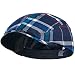 MG Plaid Ivy Newsboy Cap Hat (Large, Navy)
