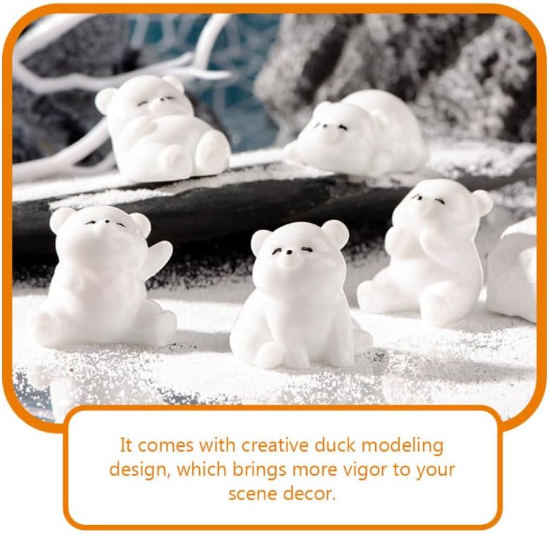 POPETPOP Mini Polar Bear Ornaments 1.33 Inch Resin Figurines for Garden Aquarium Animal Shelter and Home D Cor - Image 4