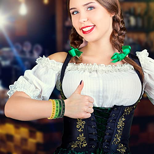 Taouzi 12 Pieces St. Patrick's Day Bracelets For Women Men Green Shamrock Silicone Bracelets Lucky Clover Rubber Bracelets St. Patrick's Day Gifts For Men Party Favor Supplies #TOP1