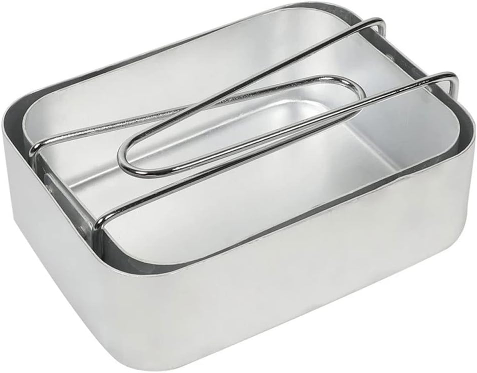 JSEIAJB Aluminum Alloy Camping Cookware Lunch Box Foldable Handle Bento Food Picnic Container Outdoor Dinner Travel Dinnerware