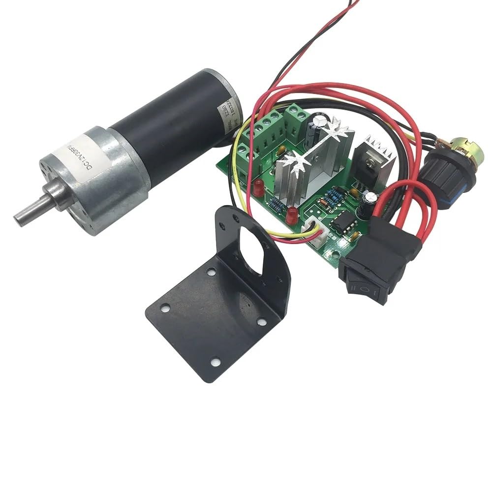 Motore Riduttore, Motore riduttore CC da 12 Volt, coppia elevata, reversibile, 24 V, riduzione personalizzata JGB37-3157(Package J,30RPM_12V)