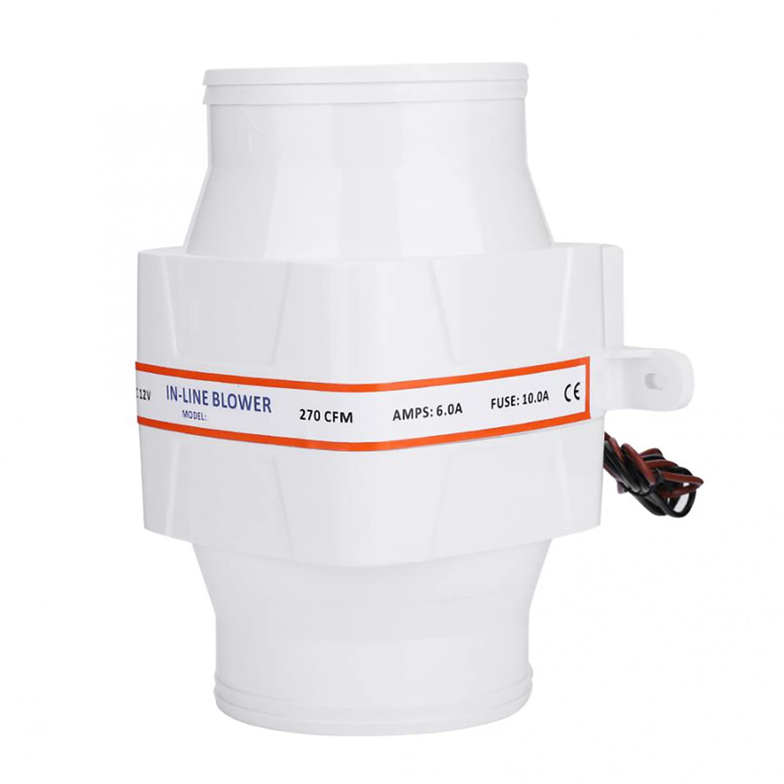 Soplador de aire de 4 pulgadas de aire de 4 pulgadas, ventilador de conducto de aire de aire ABS, consumo de baja potencia, consumo de baja potencia, diseño de caparazón d