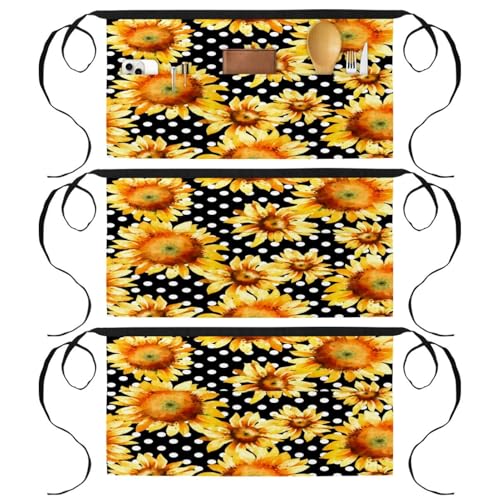 Demi-tablier de cuisine avec poches pour stopper les taches du quotidien