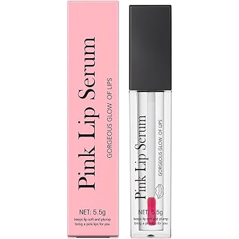 Pink Lip Serum Plumper - Colour Changing Lip Gloss for Plump Lips Hydrating Lip Oil and Lipstick for Women with Radiant Shine