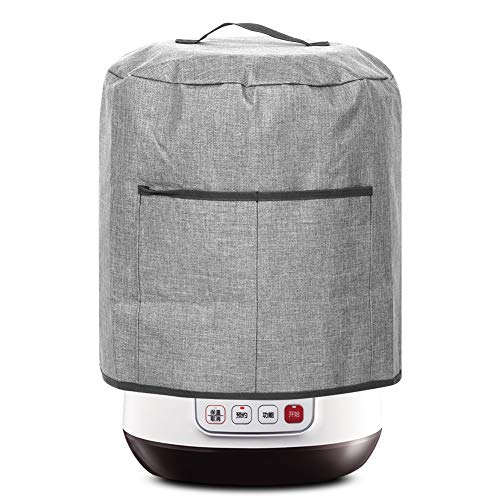 HAOHIZE Air Fryer Dust Cover, Round Pressure Cooker Waterproof Insulated Protective Cover Bag with Pocket and Handle for Electric Pressure Cooker Air Fryer Rice Cooker Steamer (38x38.7cm/15x15.2in)