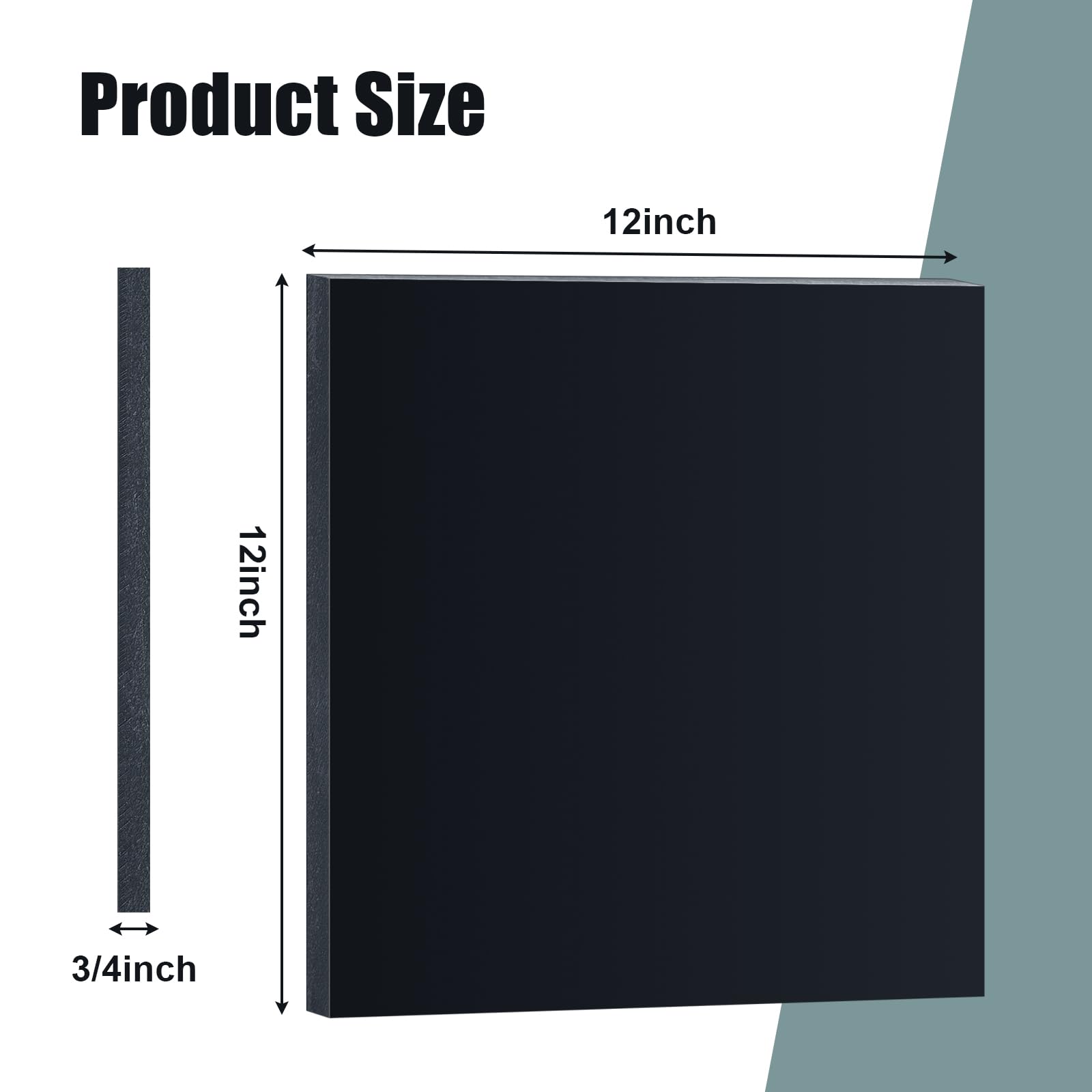 HDPE Plastic Sheets - 12x12 Inch Thick -2