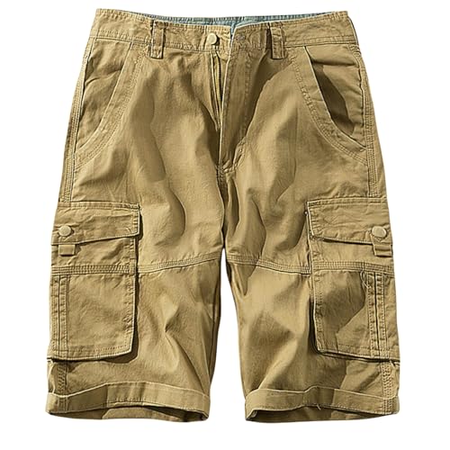 Short d'été en coton homme camouflage multi-poches coupe cargo décontractée