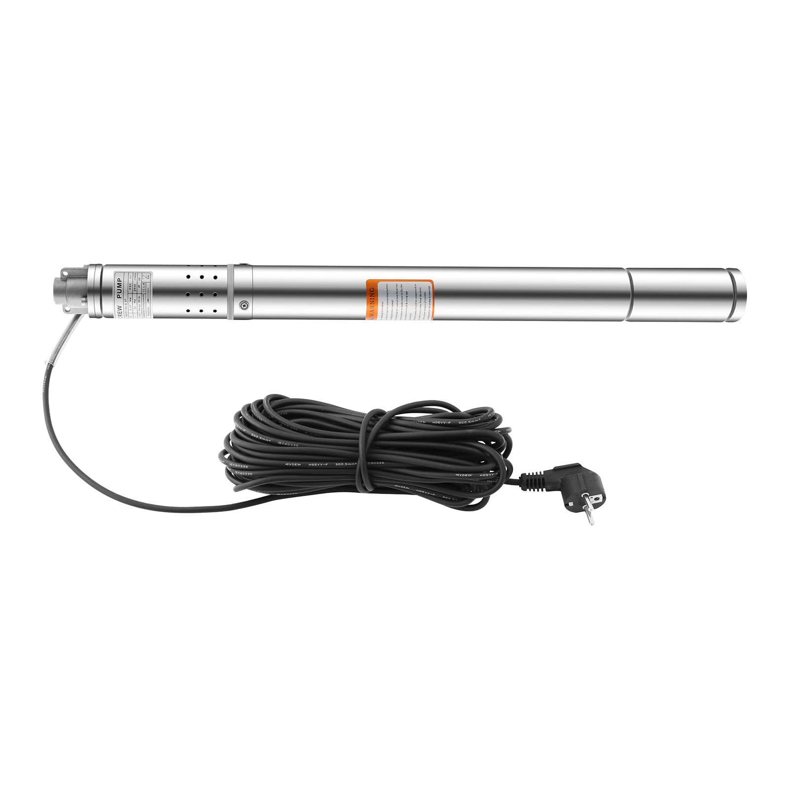 Pompa Acqua Sommergibile Per Pozzo Profondo Acciaio Inox 304, Pompa Immersa Flusso 1000L/h, Alta Pressione 5 Bar, Giardino Irrigazione Bacino, 220V, 69cm, Pompa Di Sollevamento Automatico