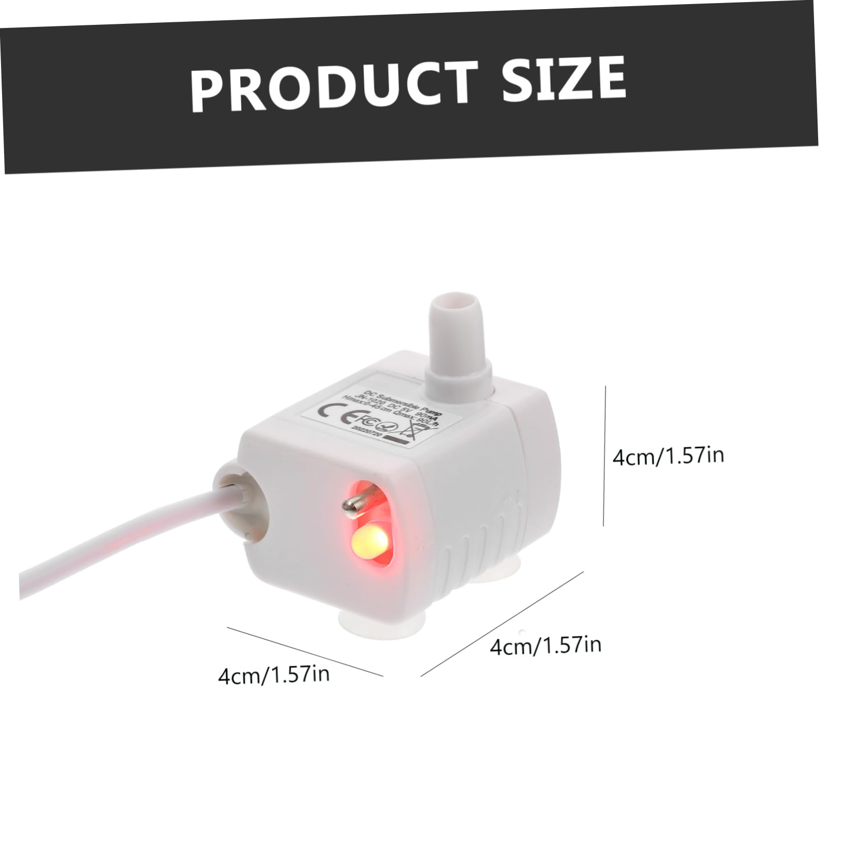 BESPORTBLE Pompa per Fontana Silenziosa Subacquea 5v per Beverino Gatti in Abs Cavo Usb, Prevenzione Bruciatura a Secco, per Negozi di Animali e Famiglie