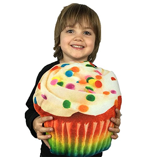 Cupcake Novelty Food Throw Pillows Lifelike Designs – Easy to Clean