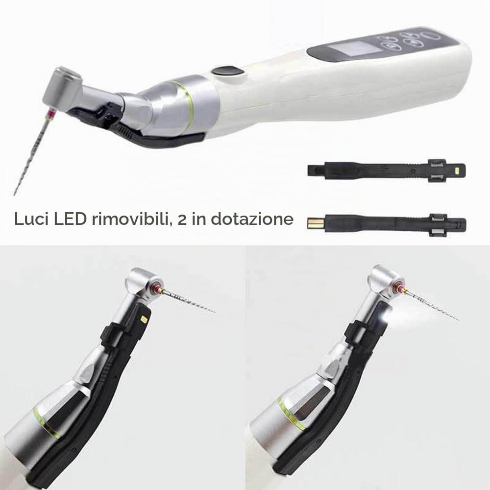 Localizzatore endomotore Dentale e localizzatore apicale, Mini Motore Wireless Dentale, Due in Uno, Sistema di reciprocità, Ricarica Senza Contatto
