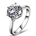 TenFit Jewelry Elegant 4ct Round Cushion Cut Solitaire Halo Simulated Diamond Wedding Engagement Ring