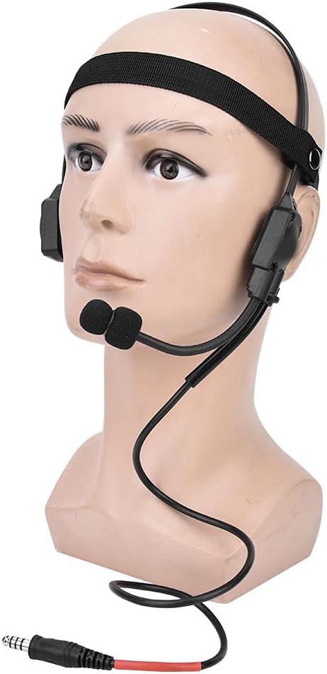 EVTSCAN Z136 Military Signal Headset Lightweight Portable Bone Conduction Mic Headset for Series PTT Ballistic Helmets Gas Masks