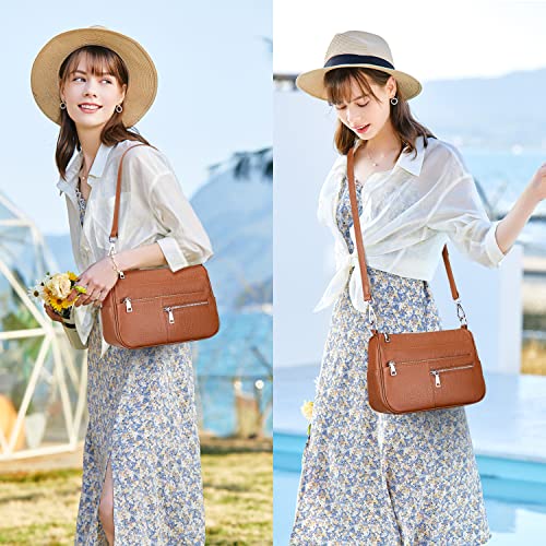 Over Earth Genuine Leather Shoulder Bag Small Crossbody Handbags for Women Ladies Purse3