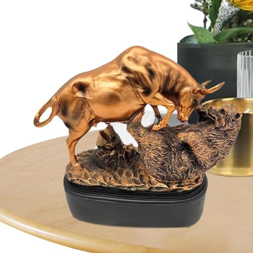 Figurine combat de Wall Street en résine, artisanat détaillé pour décor de bureau