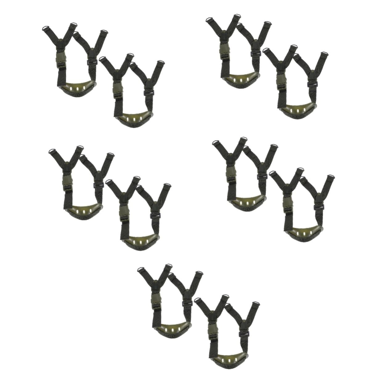 SHINEOFI Helm Kinnriemen Professionelles Riemen Retainer Hart Sicherheitshut Kinnriemen Sicherheitshutzubehör Für Schutzhelm-Riemen BAU Hut Kinnriemen Segeltuch Olivengrün