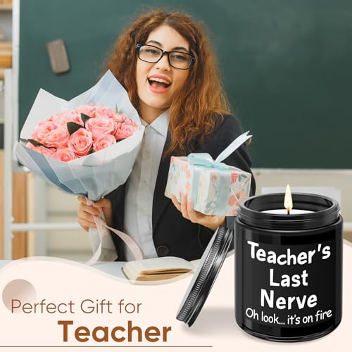 Kedofa Teacher Appreciation Gifts, Teacher Christmas Birthday Retirement Thanksgiving Teachers' Day Gifts - Teacher’s Last Nerve Scented Candle — view 5