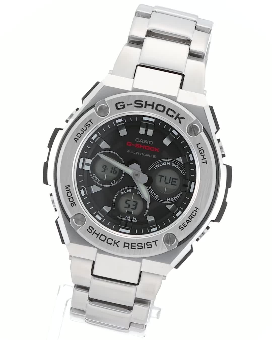 稼働品 G-SHOCK GST-W310D メンズ腕時計 シルバー メタル G-SHOCK Gショック Gスチール G-STEEL 電波 ソーラー 腕時計