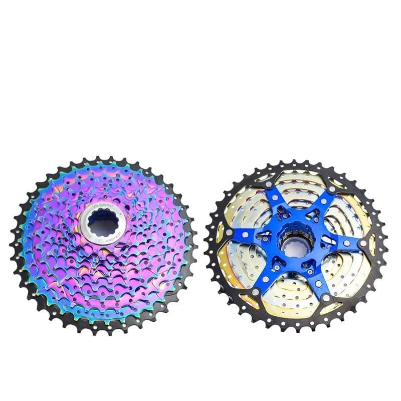 Ruota Libera 8 9 10 11 Cassetta MTB a 12 velocità 40/42/50T Pignone for Mountain Bike Arcobaleno Volano a Ruota Libera for Bicicletta Cassette Pignoni E Ruote Libere(11S 40T Rainbow)