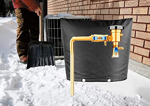 Backflow Insulated Cover,30"W X 24"H Outdoor Pipe Covers Winter Freeze Protection, Insulation Cover Pouch For Water Sprinkler Valve Box, Meter Or Controller Backflow Preventers #TOP5