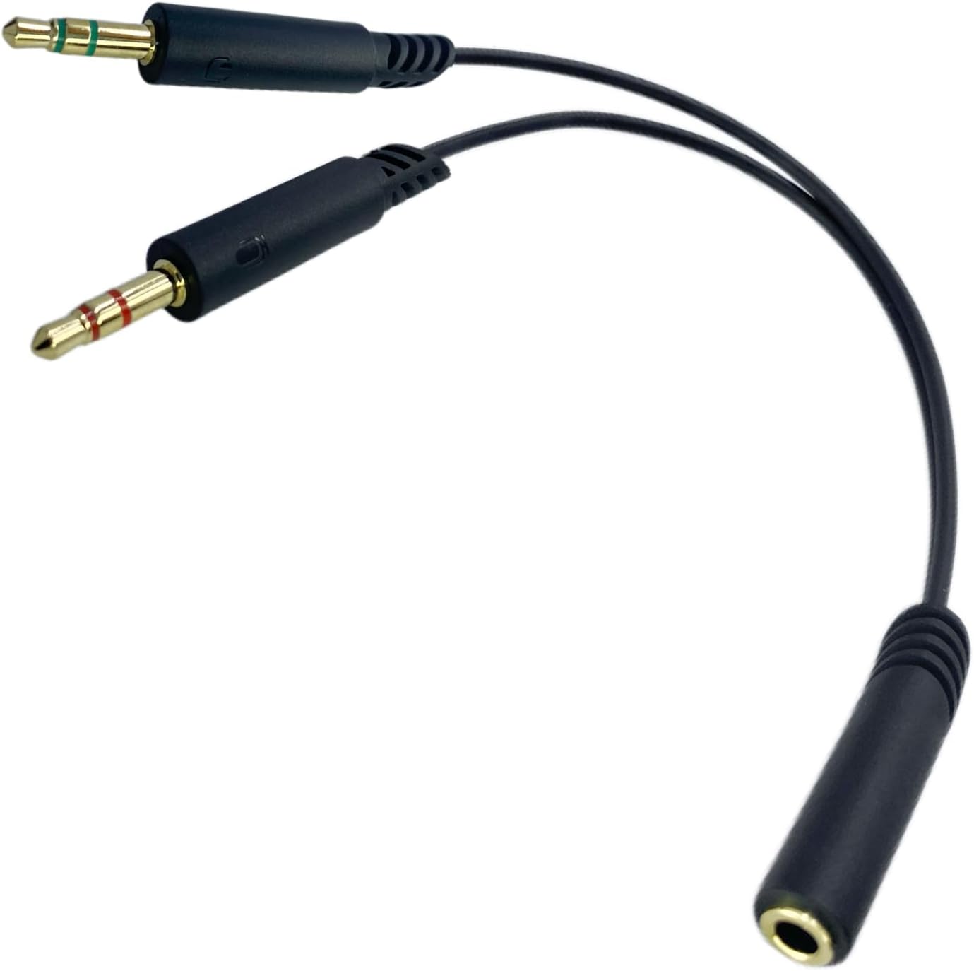 Headphone Splitter 3.5mm Female to 2 Dual 3.5mm Male Headphone Mic Audio Y Splitter Cable for Computer Headset Microphone Gaming Speaker to Dual Jack PC Laptop Adapter,Black Headphone Splitter 3.5mm Female to 2 Dual 3.5mm Male Headphone Mic Audio Y Splitter Cable for Computer Headset Microphone Gaming Speaker to Dual Jack PC Laptop Adapter,Black