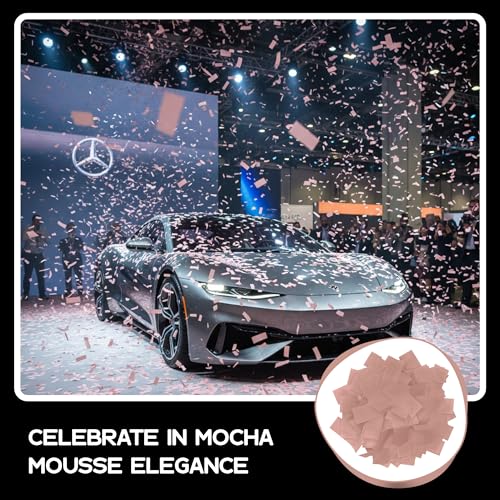 Image of Ultimate Confetti, Mocha Mousse Biodegradable Confetti - Rectangular Flame-Resistant and Slow-FallingTissue Paper Confetti for Cannon and Launcher use - Best for Celebrations - 1 lb, 16 oz