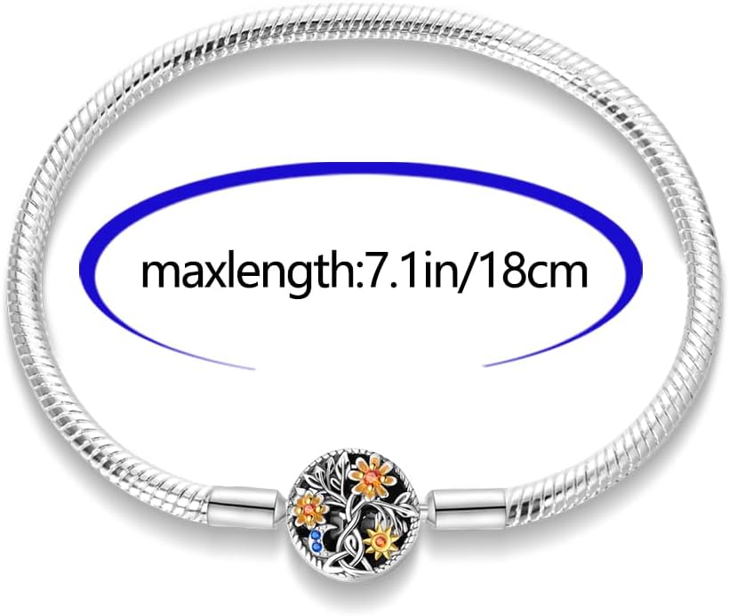 Pandach 925 Sterling Silver Charm Bracelet For Woman Basic Butterfly Heart clasp Snake Chain Bracelet Gift for Teen Mother Daughter - Image 6
