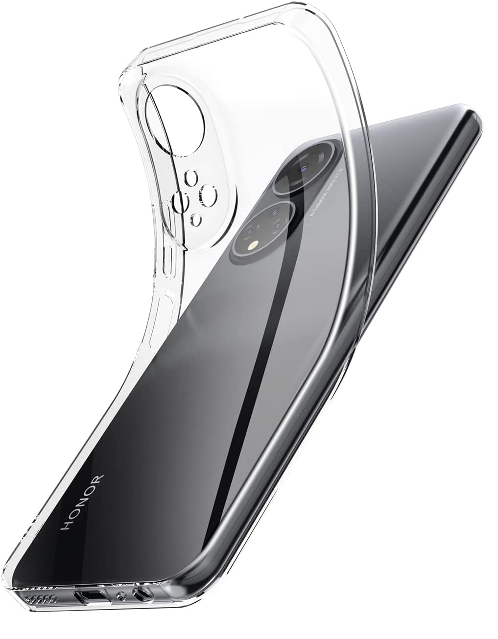 Captor Honor X7 Clear Case TPU Flexible Silicone Soft Thin with Raised Edge for Screen and Camera Protection