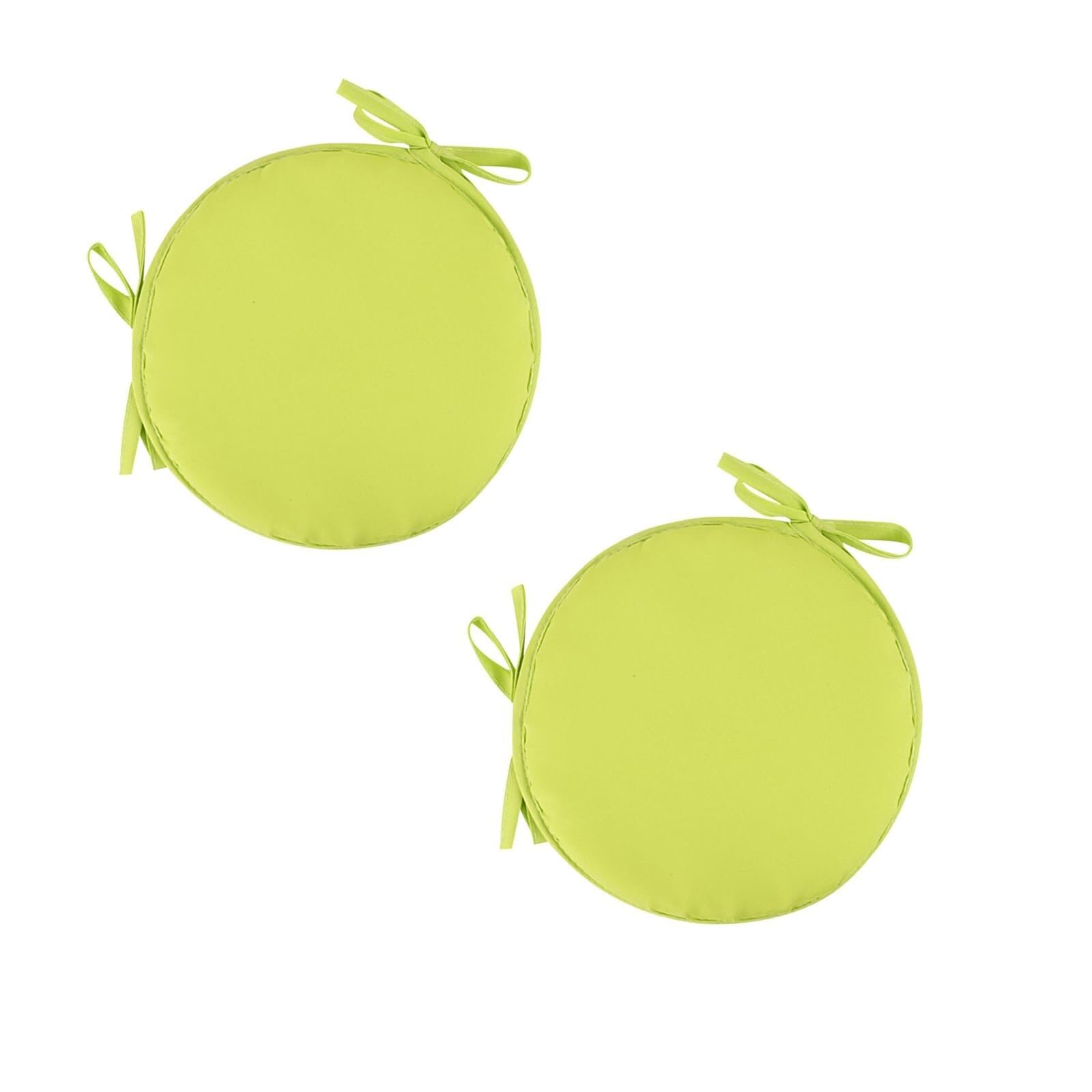 Coussins de chaise ronds extérieur vert menthe de 30,5 cm | Lot de 2
