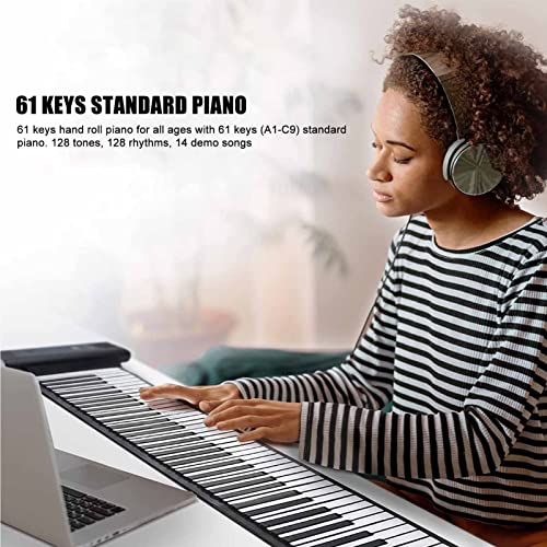 Clavier de Piano Enroulable 61 Touches, Clavier Roulant Portable Pliable, Clavier de Piano électrique Numérique avec Batterie Rechargeable 1100 MAh, écran LED pour Enfants, Débutants (Prise UE) - Les Beatles, Paul McCartney, John Lennon, RIngo Starr, George Harrison Clavier de Piano Enroulable 61 Touches, Clavier Roulant Portable Pliable, Clavier de Piano électrique Numérique avec Batterie Rechargeable 1100 MAh, écran LED pour Enfants, Débutants (Prise UE) – Image 6