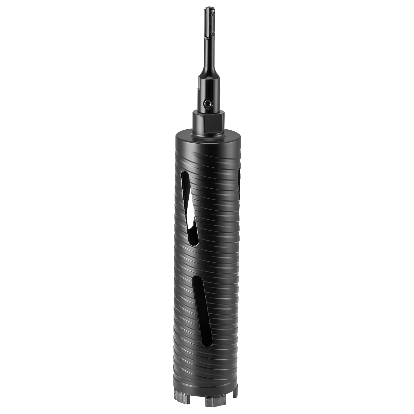 VEVOR Punte per Muratura Diametro 64 mm, Profondità di Foratura 241 mm, Filettatura Interna M16, Punta Carotatrice Diamantata a Secco con 3 Adattatori, Chiave Esagonale per Cemento Armato